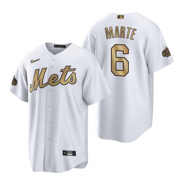 Personalized Men’s Cool Base Starling Marte New York Mets 2022 MLB All-Star Game White Stitched Jersey
