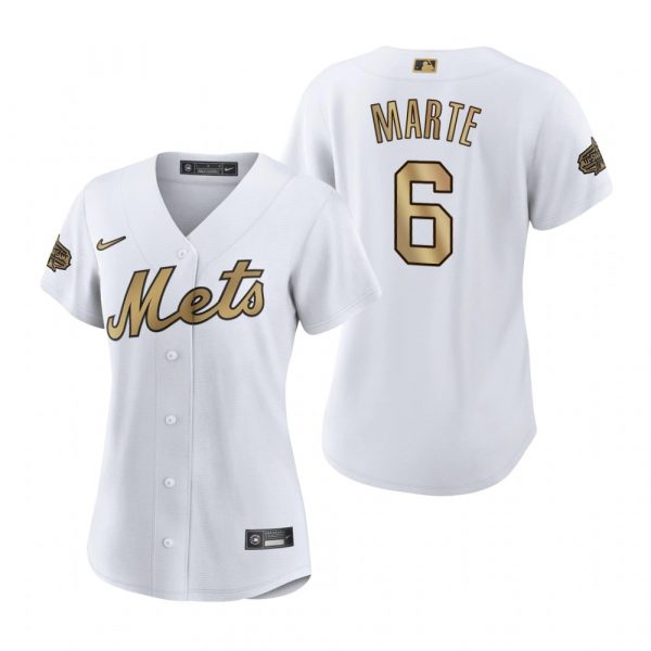 Personalized Women’s Starling Marte New York Mets 2022 MLB All-Star Game White Stitched Jersey