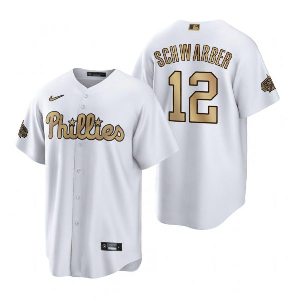 Personalized Men’s Cool Base Kyle Schwarber Philadelphia Phillies 2022 MLB All-Star Game White Stitched Jersey