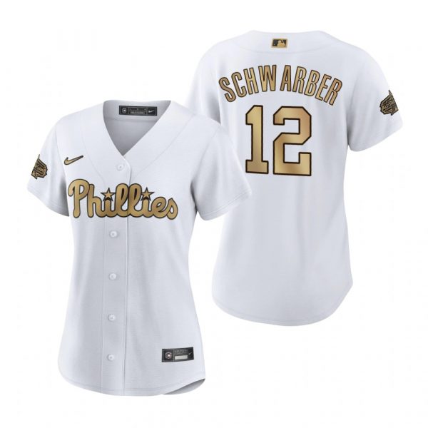 Personalized Women’s Kyle Schwarber Philadelphia Phillies 2022 MLB All-Star Game White Stitched Jersey