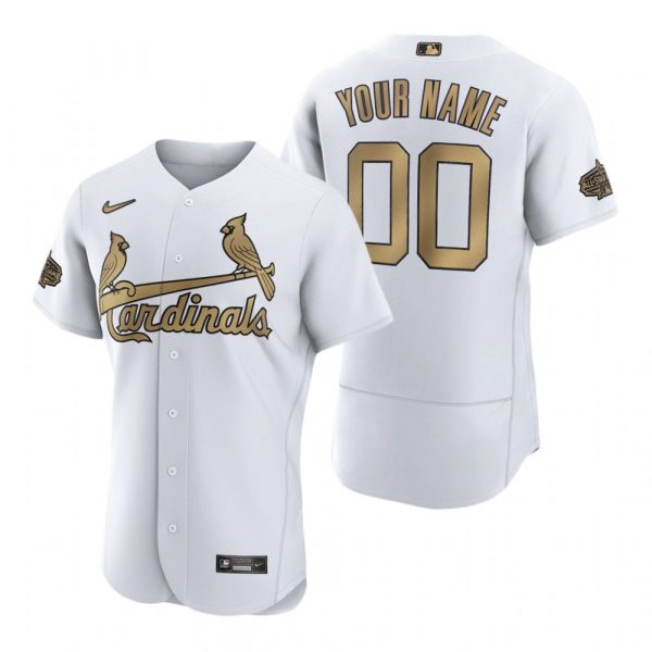 Personalized Men’s Flex Base St. Louis Cardinals 2022 MLB All-Star Game White Stitched Jersey