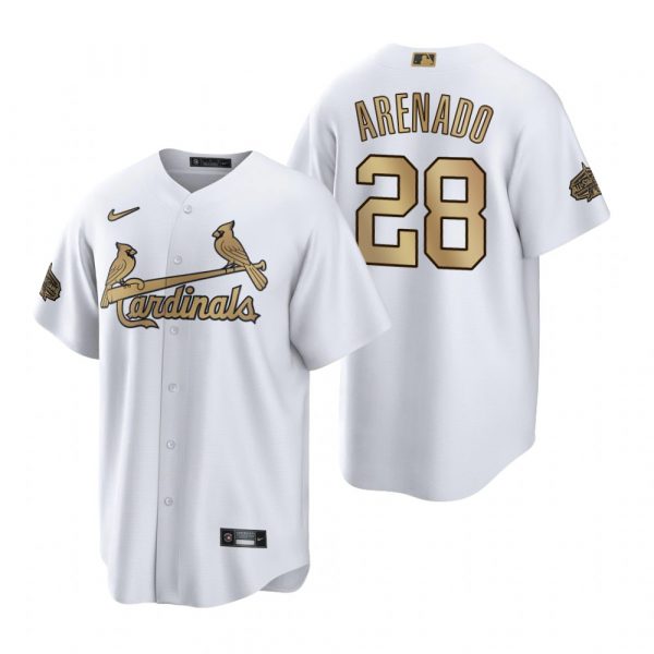 Personalized Men’s Cool Base Nolan Arenado St. Louis Cardinals 2022 MLB All-Star Game White Stitched Jersey
