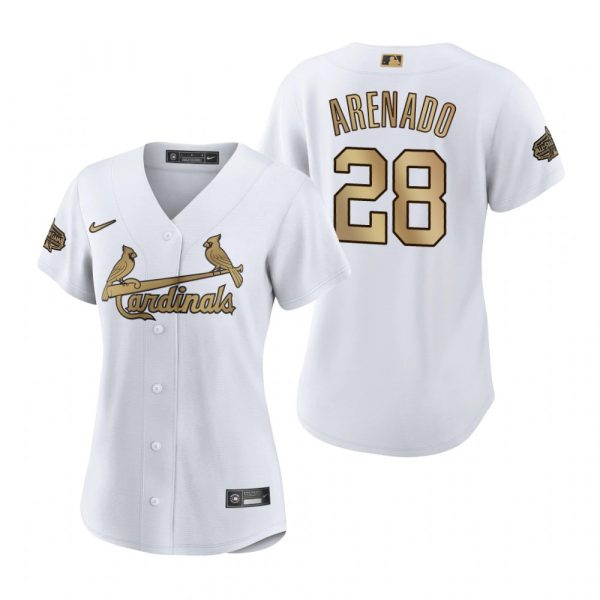 Personalized Women’s Nolan Arenado St. Louis Cardinals 2022 MLB All-Star Game White Stitched Jersey
