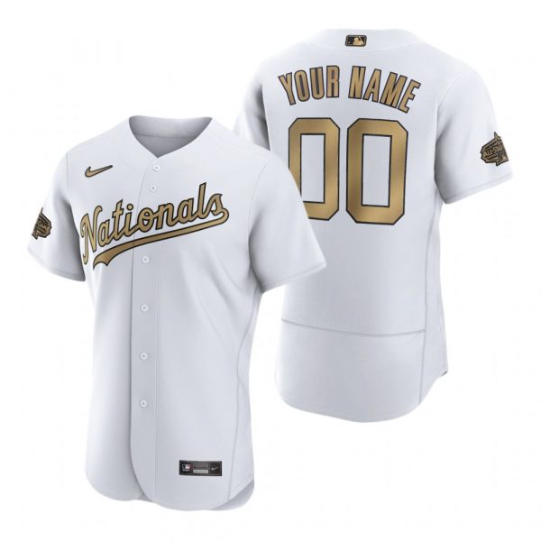 Personalized Men’s Flex Base Washington Nationals 2022 MLB All-Star Game White Stitched Jersey