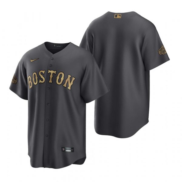 Personalized Men’s Cool Base Boston Red Sox 2022 MLB All-Star Game Charcoal Black Stitched Jersey