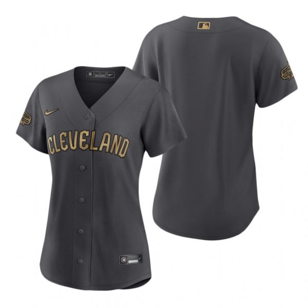 Personalized Women’s Cleveland Guardians 2022 MLB All-Star Game Charcoal Black Stitched Jersey