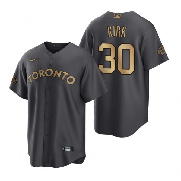 Personalized Men’s Cool Base Alejandro Kirk Toronto Blue Jays 2022 MLB All-Star Game Charcoal Black Stitched Jersey