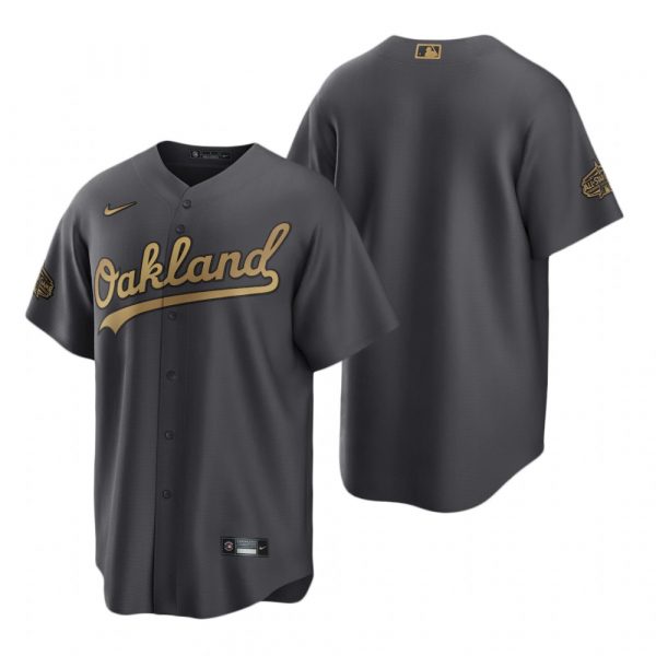 Personalized Men’s Cool Base Oakland Athletics 2022 MLB All-Star Game Charcoal Black Stitched Jersey