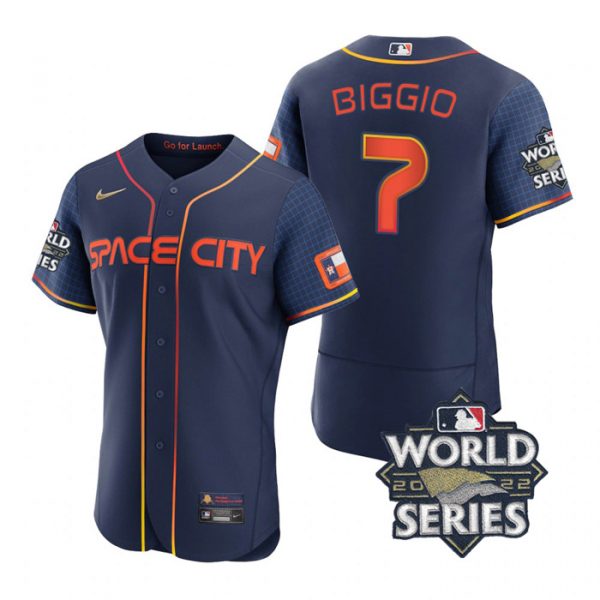 Personalized Men’s Craig Biggio Houston Astros 2022 World Series Space City Connect Jersey Navy