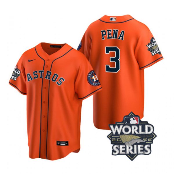 Personalized Men’s Houston Astros Jeremy Pena 2022 World Series Orange Alternate Stitched Jersey