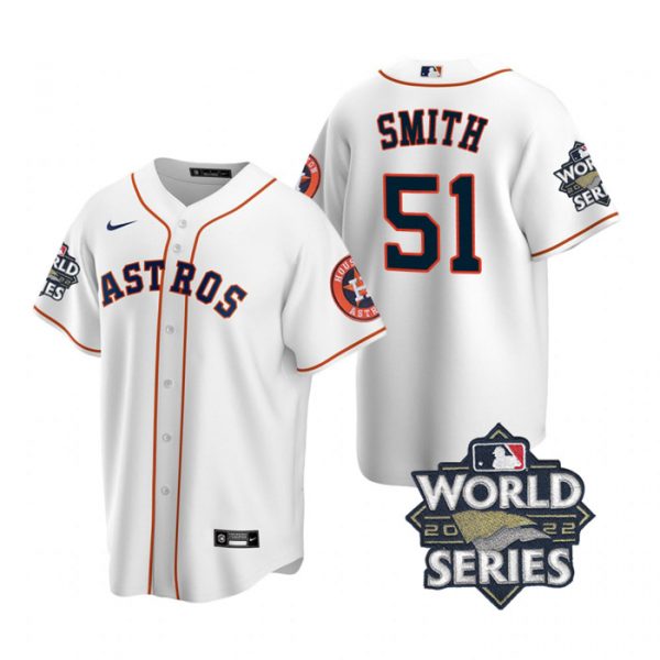 Personalized Men’s Houston Astros Will Smith 2022 World Series White Home Stitched Jersey