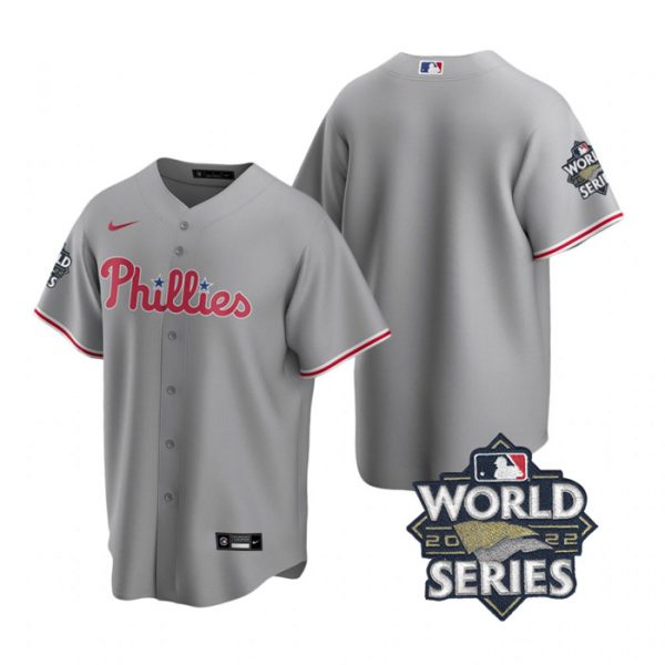 Personalized Men’s Philadelphia Phillies 2022 World Series Gray Stitched Jersey