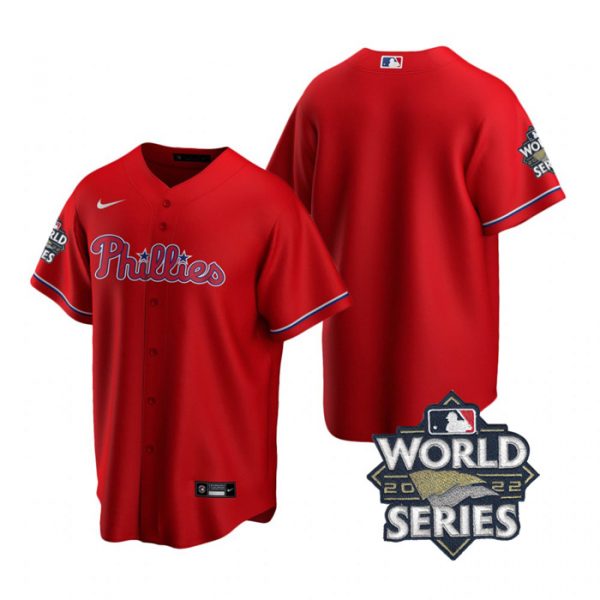 Personalized Men’s Philadelphia Phillies 2022 World Series Red Stitched Jersey