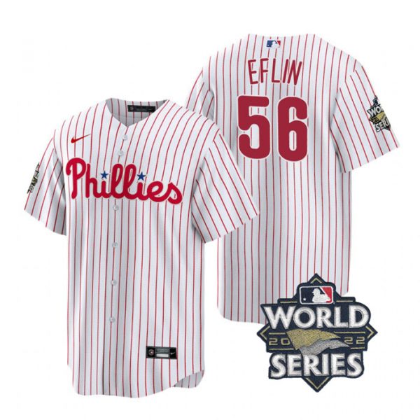 Personalized Men’s Philadelphia Phillies Zach Eflin 2022 World Series White Stitched Jersey