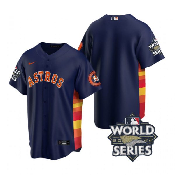 Personalized Youth Houston Astros 2022 World Series Navy Alternate Stitched Jersey