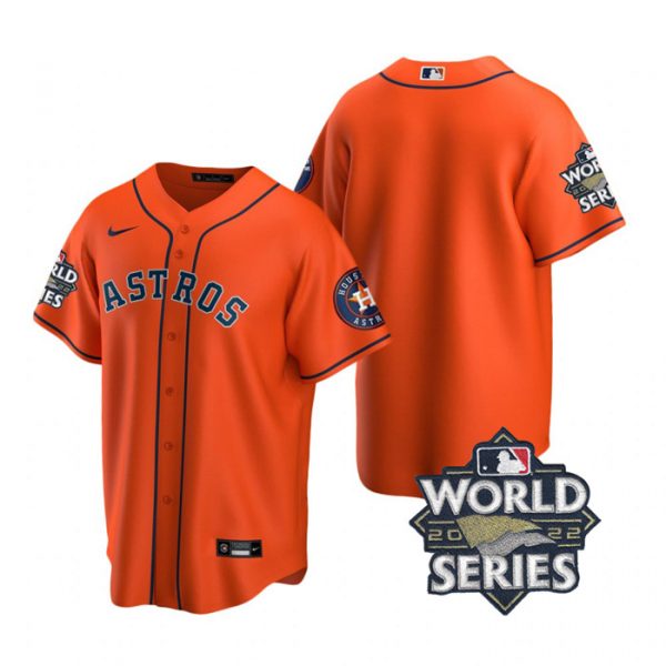 Personalized Youth Houston Astros 2022 World Series Orange Alternate Stitched Jersey