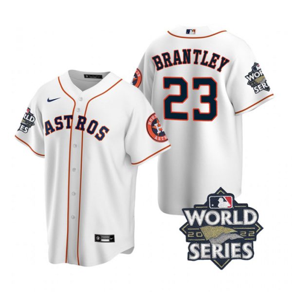 Personalized Youth Houston Astros Michael Brantley 2022 World Series White Home Stitched Jersey