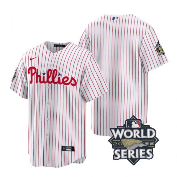 Personalized Youth Philadelphia Phillies 2022 World Series White Stitched Jersey