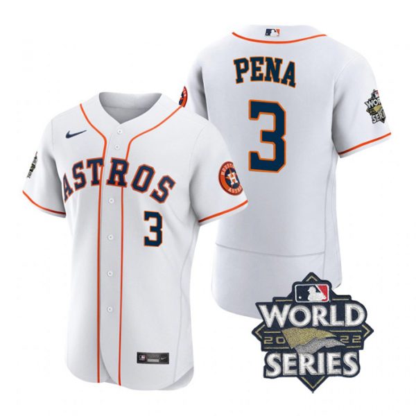 Personalized Men’s Jeremy Pena Houston Astros 2022 World Series Stitched Jersey White