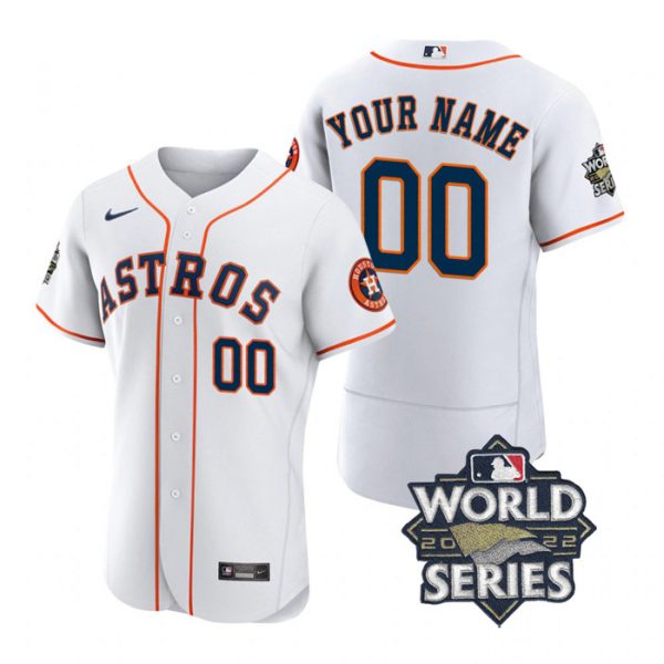 Personalized Men’s Houston Astros 2022 World Series Stitched Jersey White