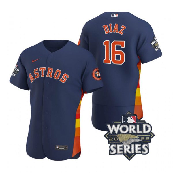 Personalized Men’s Aledmys Diaz Houston Astros 2022 World Series Stitched Jersey Navy