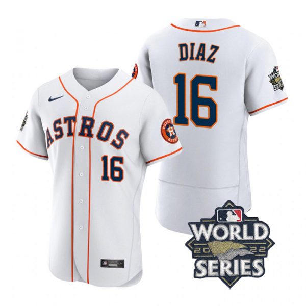 Personalized Men’s Aledmys Diaz Houston Astros 2022 World Series Stitched Jersey White
