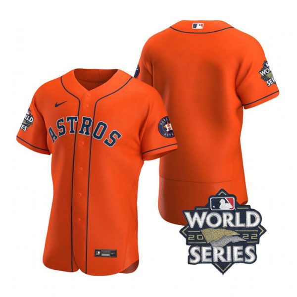 Personalized Men’s Houston Astros 2022 World Series Stitched Jersey Orange