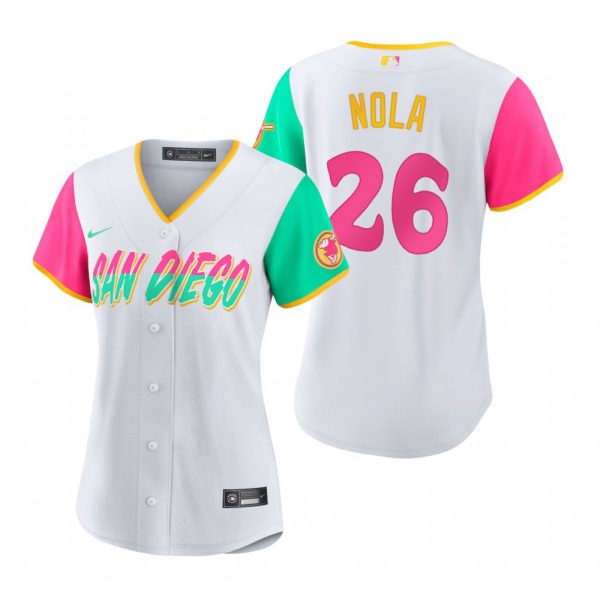 Personalized Women’s San Diego Padres Austin Nola White City Connect Stitched Jersey