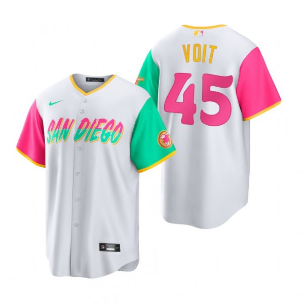 Personalized Men’s Cool Base San Diego Padres Luke Voit White City Connect Stitched Jersey