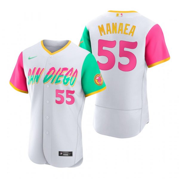 Personalized Men’s Flex Base San Diego Padres Sean Manaea White City Connect Stitched Jersey