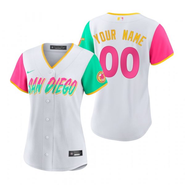 Personalized Men’s Cool Base San Diego Padres White City Connect Stitched Jersey