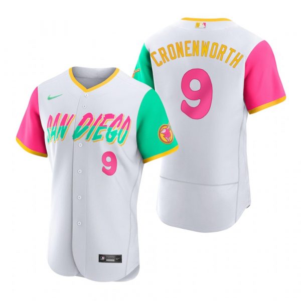 Personalized Men’s Flex Base San Diego Padres Jake Cronenworth White City Connect Stitched Jersey