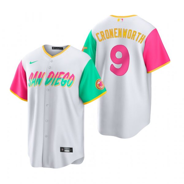 Personalized Men’s Cool Base San Diego Padres Jake Cronenworth White City Connect Stitched Jersey