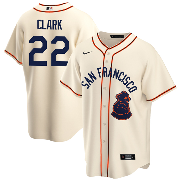 Personalized Men’s Cool Base Jack Clark San Francisco Giants Sea Lions Throwback 1946 Home Cream Stitched Jersey