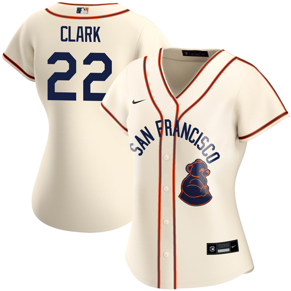 Personalized Women’s Jack Clark San Francisco Giants Sea Lions Throwback 1946 Home Cream Stitched Jersey