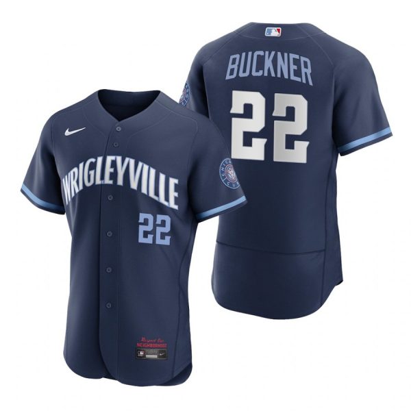 Personalized Men’s – Flex Base Chicago Cubs Bill Buckner City Connect Wrigleyville Jersey Navy Stitched