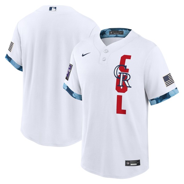 Personalized Men’s – Cool Base Colorado Rockies 2021 MLB All-Star White Jersey Worn In-Game – Stitched