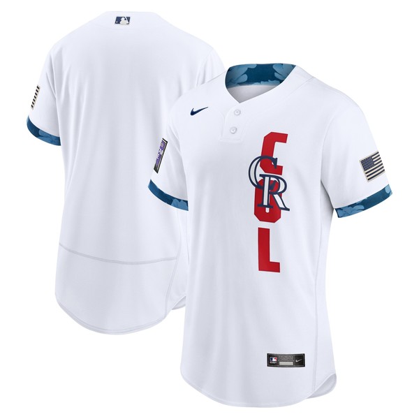 Personalized Men’s – Flex Base Colorado Rockies 2021 MLB All-Star White Jersey Worn In-Game – Stitched