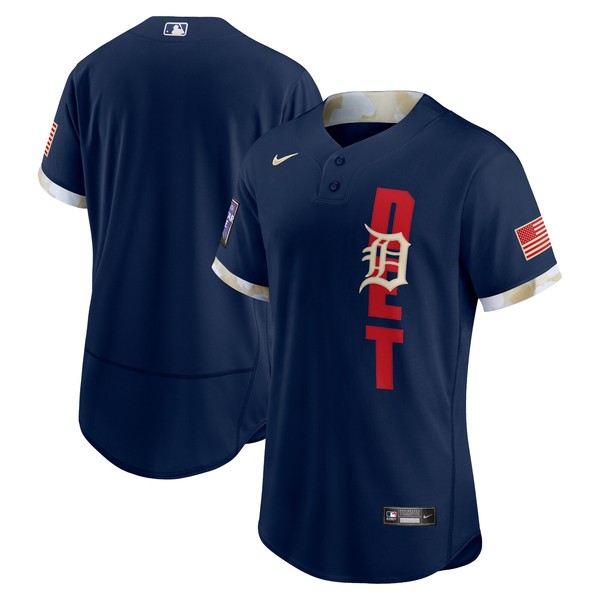 Personalized Men’s – Flex Base Detroit Tigers 2021 MLB All-Star Navy Jersey Worn In-Game – Stitched