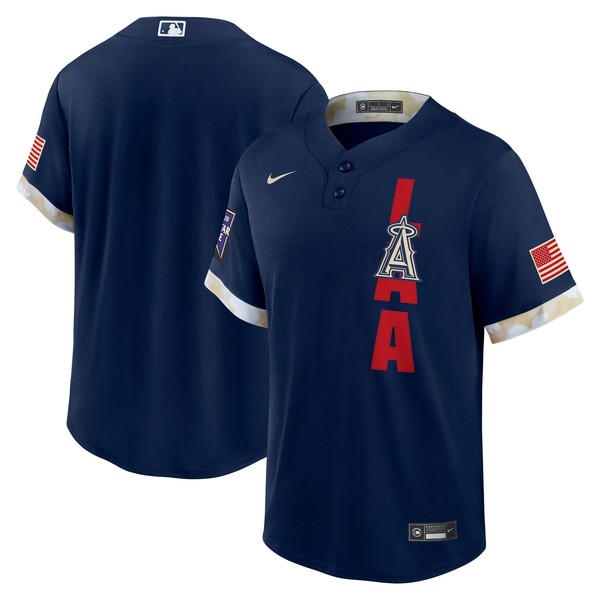 Personalized Men’s – Cool Base Los Angeles Angels 2021 MLB All-Star Navy Jersey Worn In-Game – Stitched