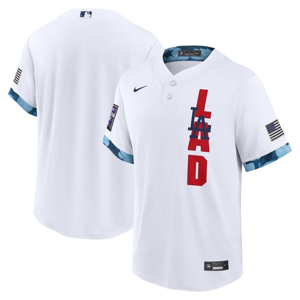 Personalized Men’s – Cool Base Los Angeles Dodgers 2021 MLB All-Star White Jersey Worn In-Game – Stitched