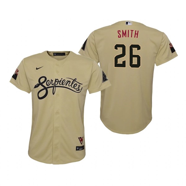 Personalized Youth Arizona Diamondbacks #26 Pavin Smith Serpientes City Connect Jersey Gold – Stitched
