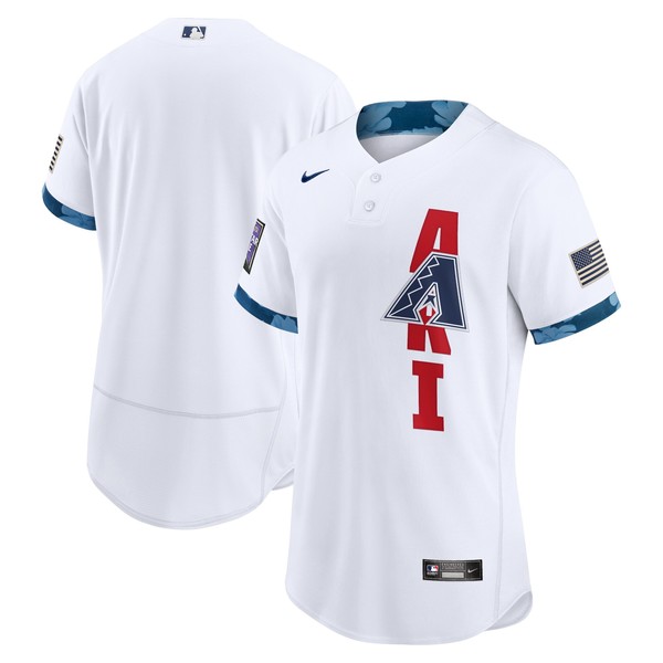 Personalized Men’s – Flex Base Arizona Diamondbacks 2021 MLB All-Star White Jersey Worn In-Game – Stitched