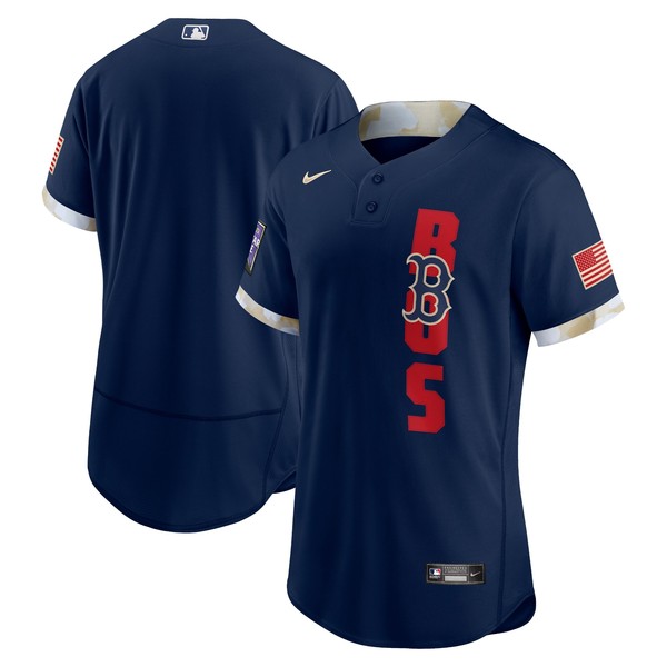 Personalized Men’s – Flex Base Boston Red Sox 2021 MLB All-Star Navy Jersey Worn In-Game – Stitched