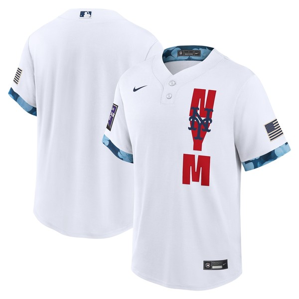 Personalized Men’s – Cool Base New York Mets 2021 MLB All-Star White Jersey Worn In-Game – Stitched