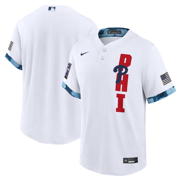 Personalized Men’s – Cool Base Philadelphia Phillies 2021 MLB All-Star White Jersey Worn In-Game – Stitched