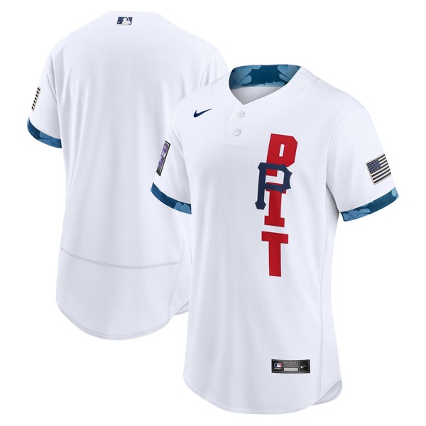 Personalized Men’s – Flex Base Pittsburgh Pirates 2021 MLB All-Star White Jersey Worn In-Game – Stitched
