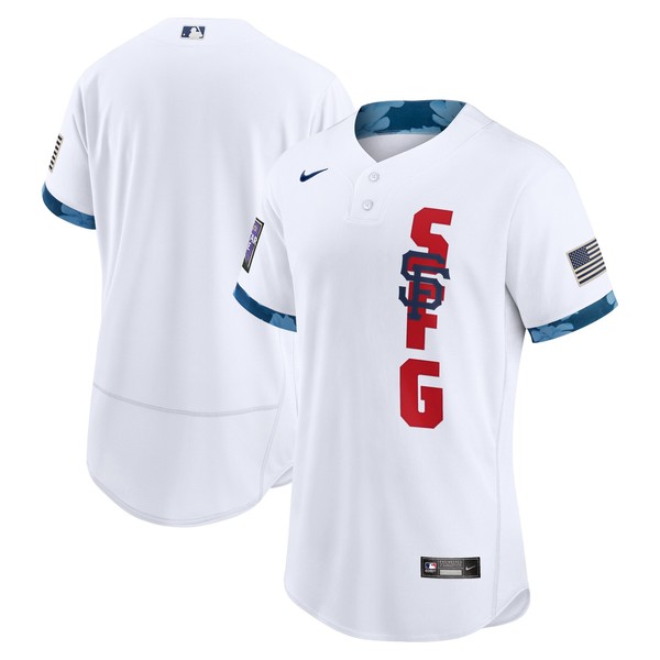 Personalized Men’s – Flex Base San Francisco Giants 2021 MLB All-Star White Jersey Worn In-Game – Stitched