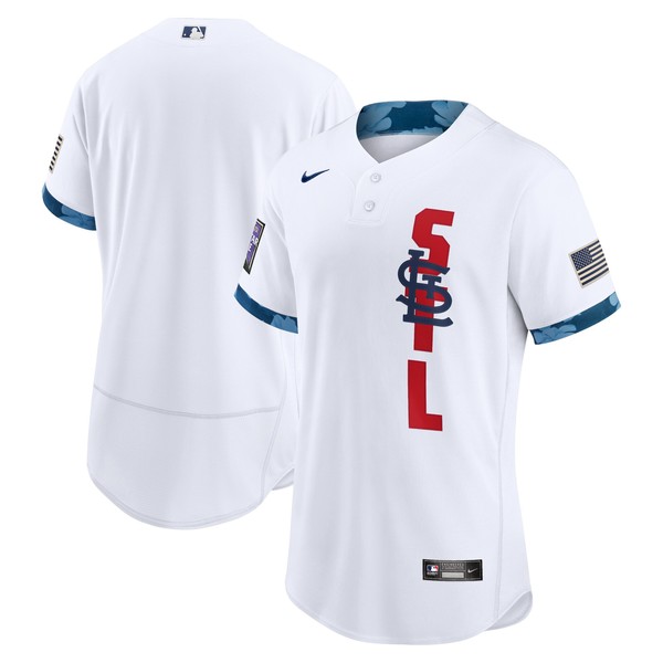 Personalized Men’s – Flex Base St. Louis Cardinals 2021 MLB All-Star White Jersey Worn In-Game – Stitched