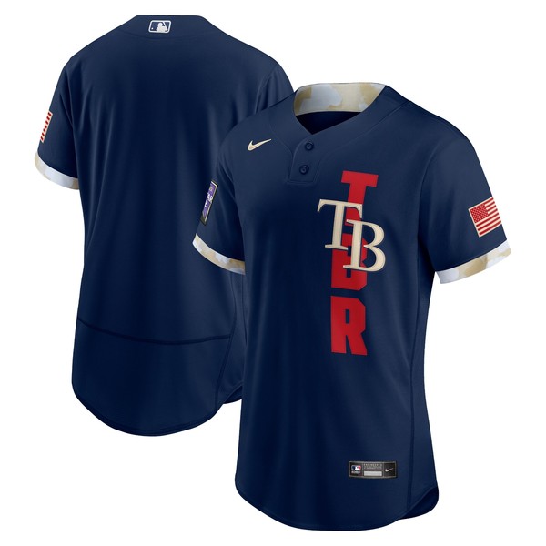 Personalized Men’s – Flex Base Tampa Bay Rays 2021 MLB All-Star Navy Jersey Worn In-Game – Stitched